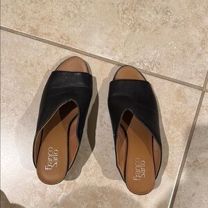 Franco Sarto Black Mules Versatile Slip-On Shoes